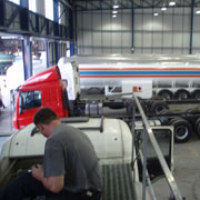 Installation works in road fuel tanker